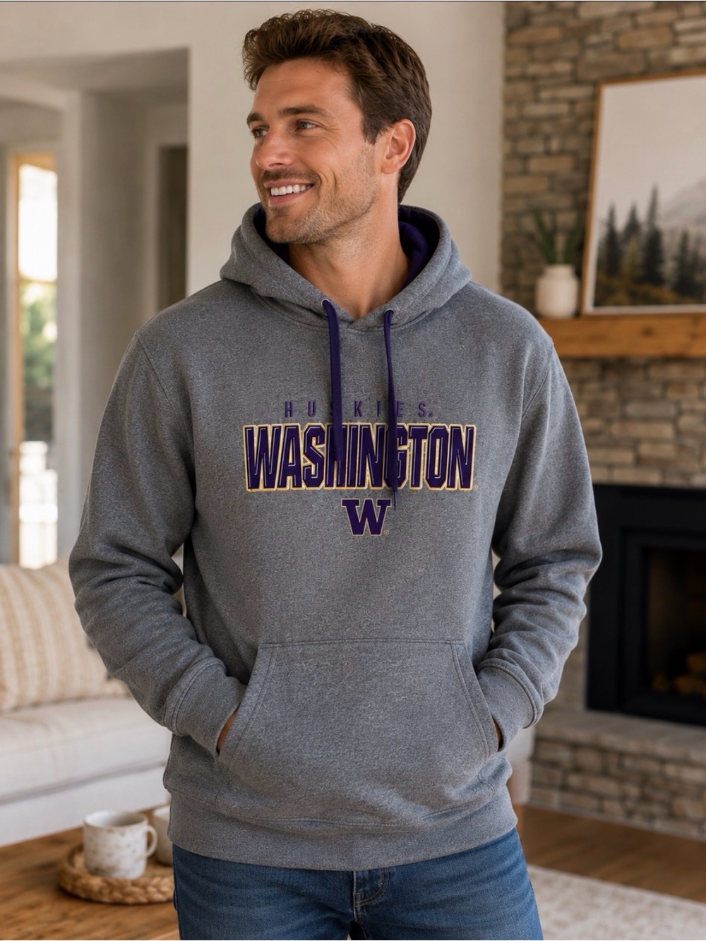 Men’s University of Washington UW Huskies Hoodie XL